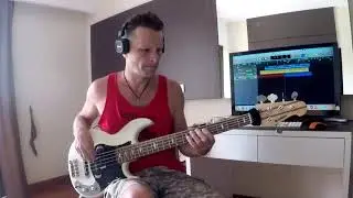 Yamaha BB 425X sound test - bass to Scarlett 2i2 to Mac Mini