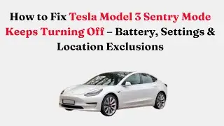 How to Fix Tesla Model 3 Sentry Mode Keeps Turning Off &ndash; Battery, Settings & Location Exclusions