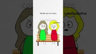 Amiga desequilibrada 🤣 #humor #comedia #desenho #animacao #amigas #tirinhas #amizade #memes