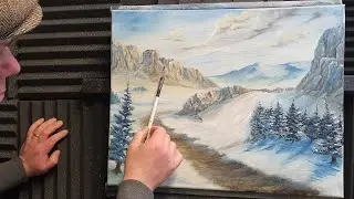 OIL PAINTING a Mountain Pass landscape #art #landscape