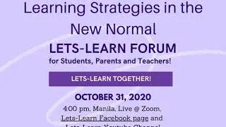 Learning Strategies in the New Normal.