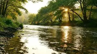 Serene Flowing Water in Lush Forest |Relaxing music