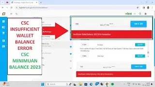CSC WALLET INSUFFICIENT BALANCE | CSC WALLET MINIMUM BALANCE #csc #cscvle #viral #update #updates