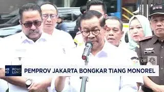 Pramono Anung  Hadiri Pembongkaran Tiang Monorel Jakarta