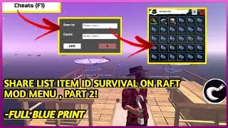 Survival on raft crafting in the ocean cheats mod menu - share list item id part 2