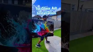 How To a install 1st Glass Art #homeimprovement #diy #short