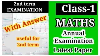 Class-1 MATHS 2nd term examination question paper