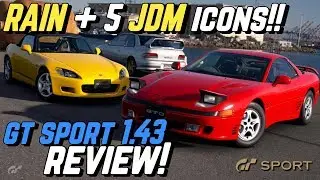 ДОЖДЬ + 5 иконок JDM!! - Полный ОБЗОР GT SPORT 1.43!