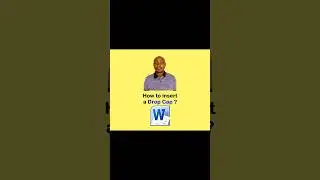 How to insert a DROP CAP in Ms. Word on Computer?