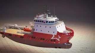 Astro Offshore Aquila ship 3D animation
