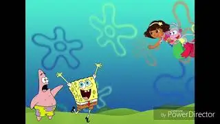 Dora the Explorer & Boots the Monkey meeting SpongeBob SquarePants & Patrick Star