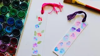 MUY FACIL! Haz unos Separadores de Libros con ACUARELAS