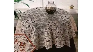 ОРИГИНАЛЬНАЯ СКАТЕРТЬ КРЮЧКОМ ИЗ МОТИВОВ ДВУХ ВИДОВ. ЧАСТЬ 1
