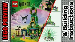 PREVIEW: 75684, LEGO WICKED, Welcome to Emerald City & Building Instructions! LEGO 2024