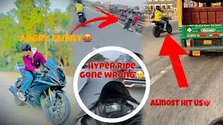 Hyper ride gone wrong😢||humare lean se family bhi dr gyi😅 #youtube #vlog #rider #trending  