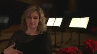 Marie Berard reacts to the new tripletlight stand lighting system