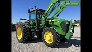 2007 John Deere 7830 with 829 Hours and Loader Sells Tomorrow on Oklahoma Auction