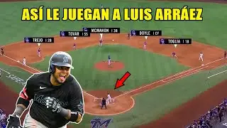 😛 A LUIS ARR&Aacute;EZ LE PONEN UNA DEFENSA CON CINCO (5) JUGADORES Y DEJA EN EL TERRENO A LOS ROCKIES💥