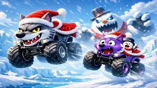 High-Speed Turns on Ice❄️🚛Giant Snow Monster Chases Monster Truck After Wrecking Its Territory | Fun