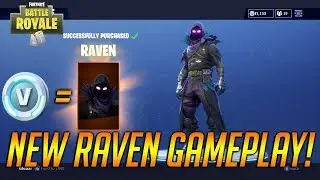NEW LEGENDARY RAVEN SKIN GAMEPLAY IN Fortnite Battle Royale! NEW RARE LEGENDARY SKIN!