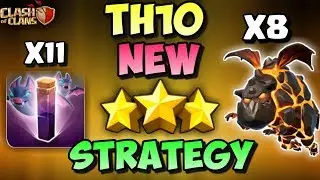 11 BAT SPELL + 8 LAVAHOUND | BATLAVA | TH10 BRAND NEW 3 STARS WAR ATTACK STRATEGY | Clash Of Clans
