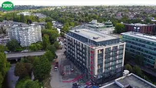 Jspec Roofing Technologies - Sika Trocal Single Ply membrane! Uxbridge, England  - Drone Footage