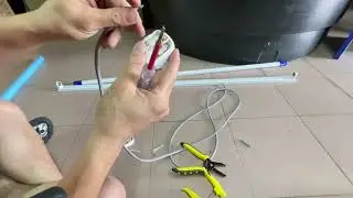ajaran cara pasang led lampu t8 set portable Dan wire sambung Plug top, led lamp connection teach