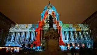 Karácsonyi Fényjáték a Budai Vár Falán - Christmas light show on the wall of Buda Castle