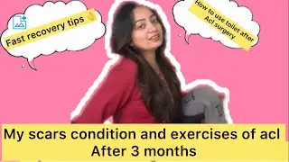 Exercise for 3rd month post ACL surgery ❤️&zwj;🩹tips for scar healing #recoveryjourney #acl #fyp