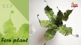 How to make crepe paper fern - Hanadiy