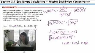 Equilibrium Calculations (Part 2) Solving for Equilibrium Concentration
