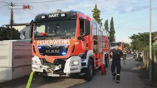 Drei Feuerwehren bei Wohnzimmerbrand in Leonding im Einsatz