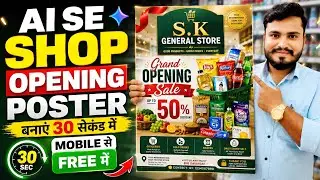 How to Make a Shop Opening Poster Using AI | How to Make an AI Poster Banner with ChatGPT | AI Po...