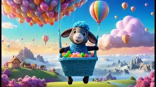Baa Baa Blue Sheep&rsquo;s Balloon Ride | Fun Adventure Song for Kids | Colorful Balloon Journey