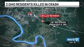 Two dead after SUV collides with Gonzales Police cruiser