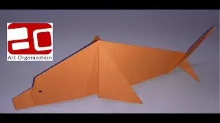 ARTORGANIZATION ORIGAMI art for kids hub origami DOLPHIN easy steps
