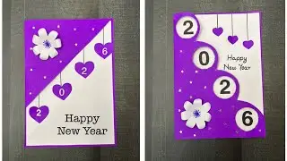 2 diy easy new year greeting card/ quick greeting card / new year 2026