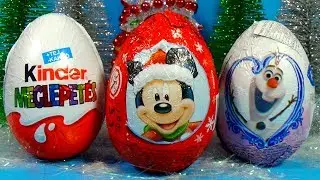 SURPRISE EGGS Disney MICKEY MOUSE Zaini, Surprise eggs decorate christmas tree, toys (Chim Xinh)
