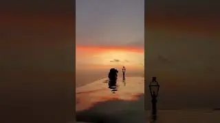 This Sunset Pool Feels Unreal 🌅 Infinity Pool Vibes #InfinityPool #SunsetViews #TravelShorts