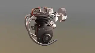 Technische Visualisierung : Einfaches Motormodell (nicht funktional)