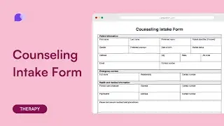 How to Write Counseling Intake Form?