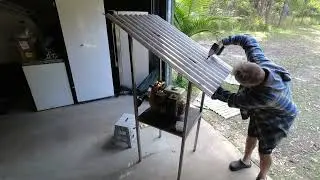Replacing pump at the dam, and build a stand for it.