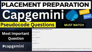 Capgemini Important Pseudocode Questions #capgemini
