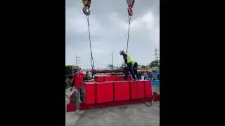 0614 preparation for load testing spreader bar WLL 30 ton with 45 ton load weight set