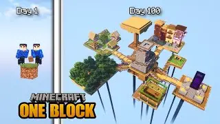 SURVIVING 100 Days on ONE BLOCK for the FIRST TIME Ever in Minecraft