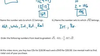 Algebra 1 Midterm Review Expressions and Equations