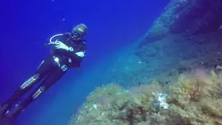 Diving near coast of Mallorca