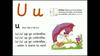UK School Primary One Jolly Phonics Song Uu - Up go Umbrellas