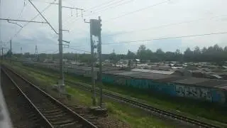 от Павловска до Купчино из окна электропоезда
