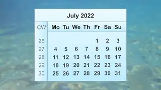 July 2022 Calendar